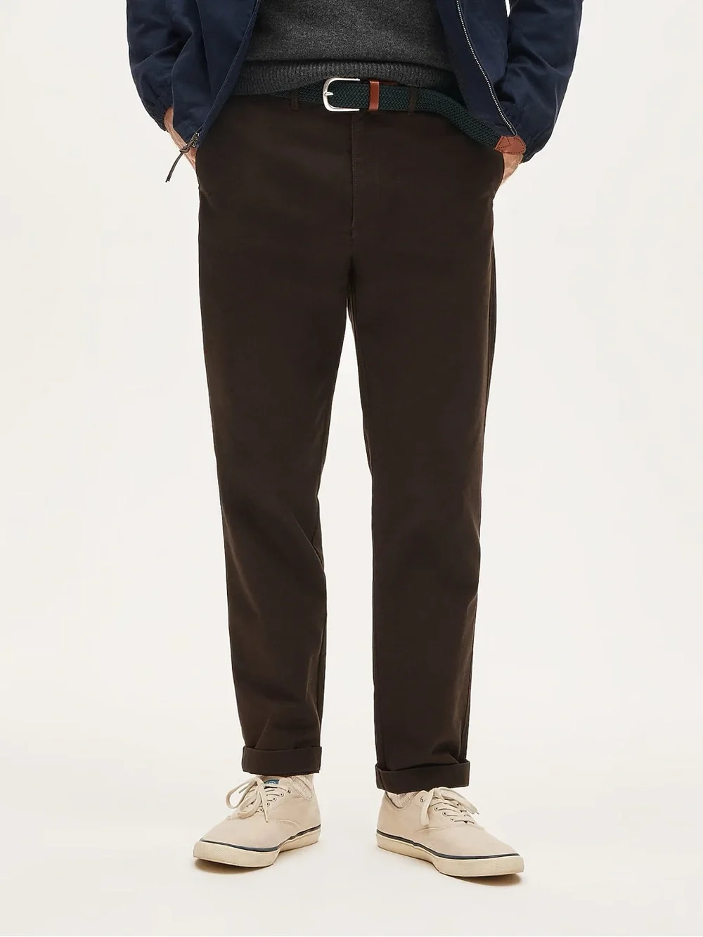 J. CREW Broken-in Straight chino pant in Dark Mahogany Size 38 NWD $98 CD466